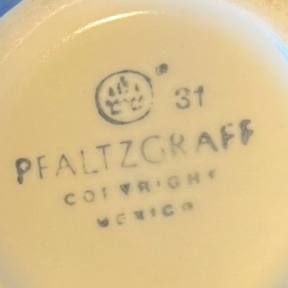 Vintage PFALTZGRAFF Hand Painted VILLA FLORA Blue & White Stoneware Mug ~ Mexico - Picture 7 of 7